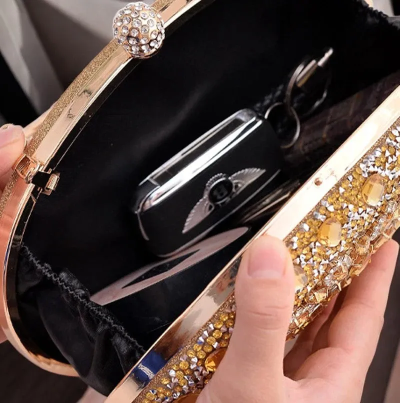 Azure Diamond Clutch Bag