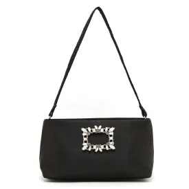 Black Satin Evening Bag