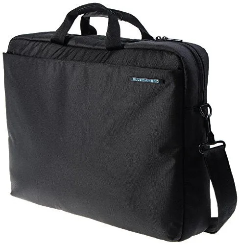 BlueDiamond Outlier Laptop Briefcase Shoulder Straps and Leather Handles for Comfort-Black