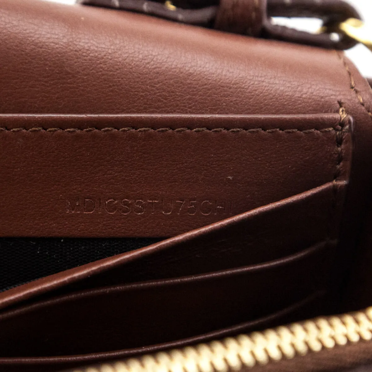 Burberry Tan Grainy Leather & Vintage Check Hampshire Crossbody Bag