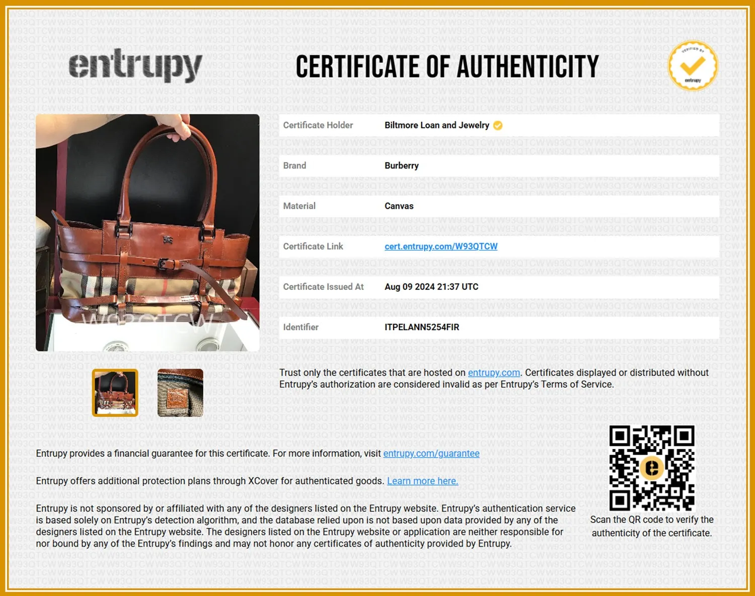Burberry Vintage Leather Bridle House Check Canvas Satchel