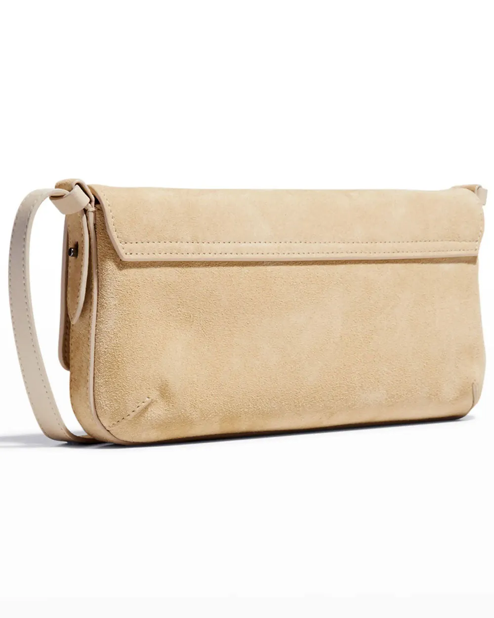 Camel Suede Monili Bar East West Crossbody