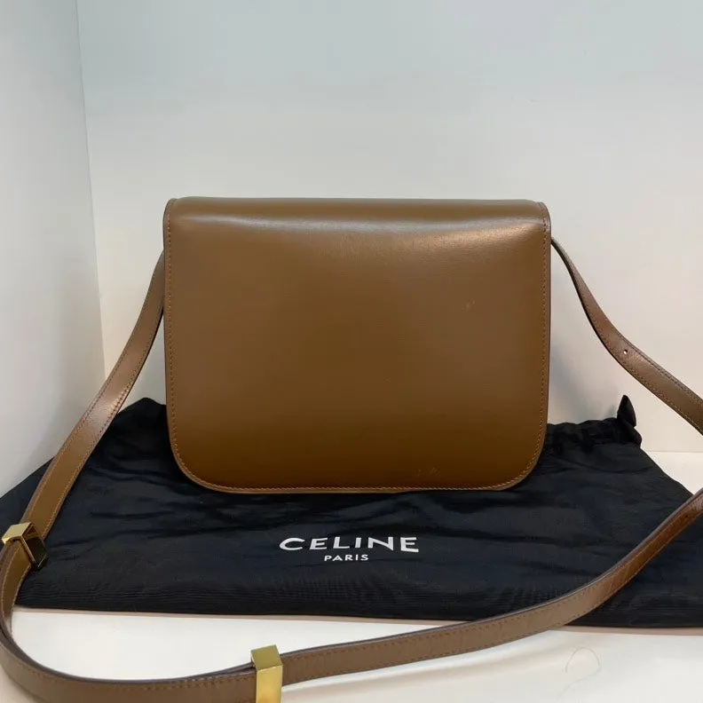 Celine Box Classic Brown Smooth Calfskin Crossbody Bag