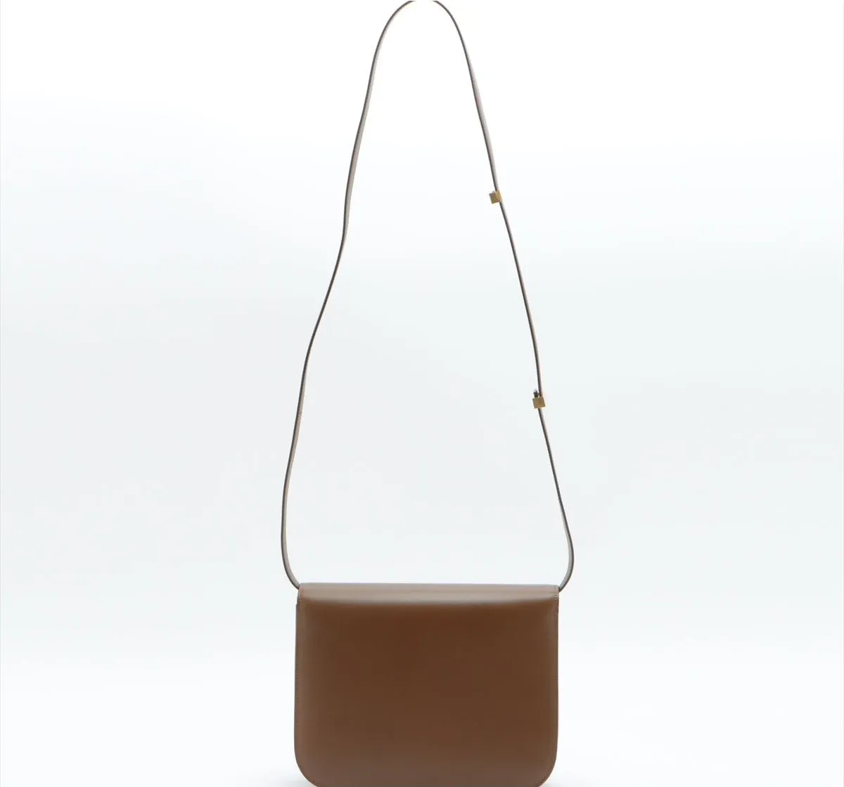 Celine Classic Box Leather Shoulder Bag Brown