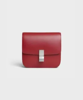 Celine Medium Classic Bag In Box Calfskin Red/Silver Hardware