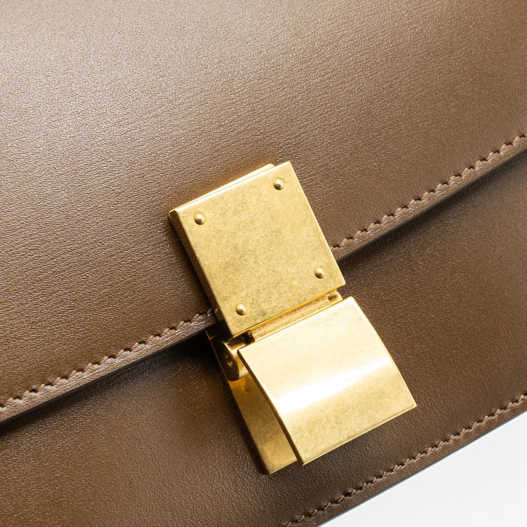 Celine Mini Classic Bag Box Calfskin Camel