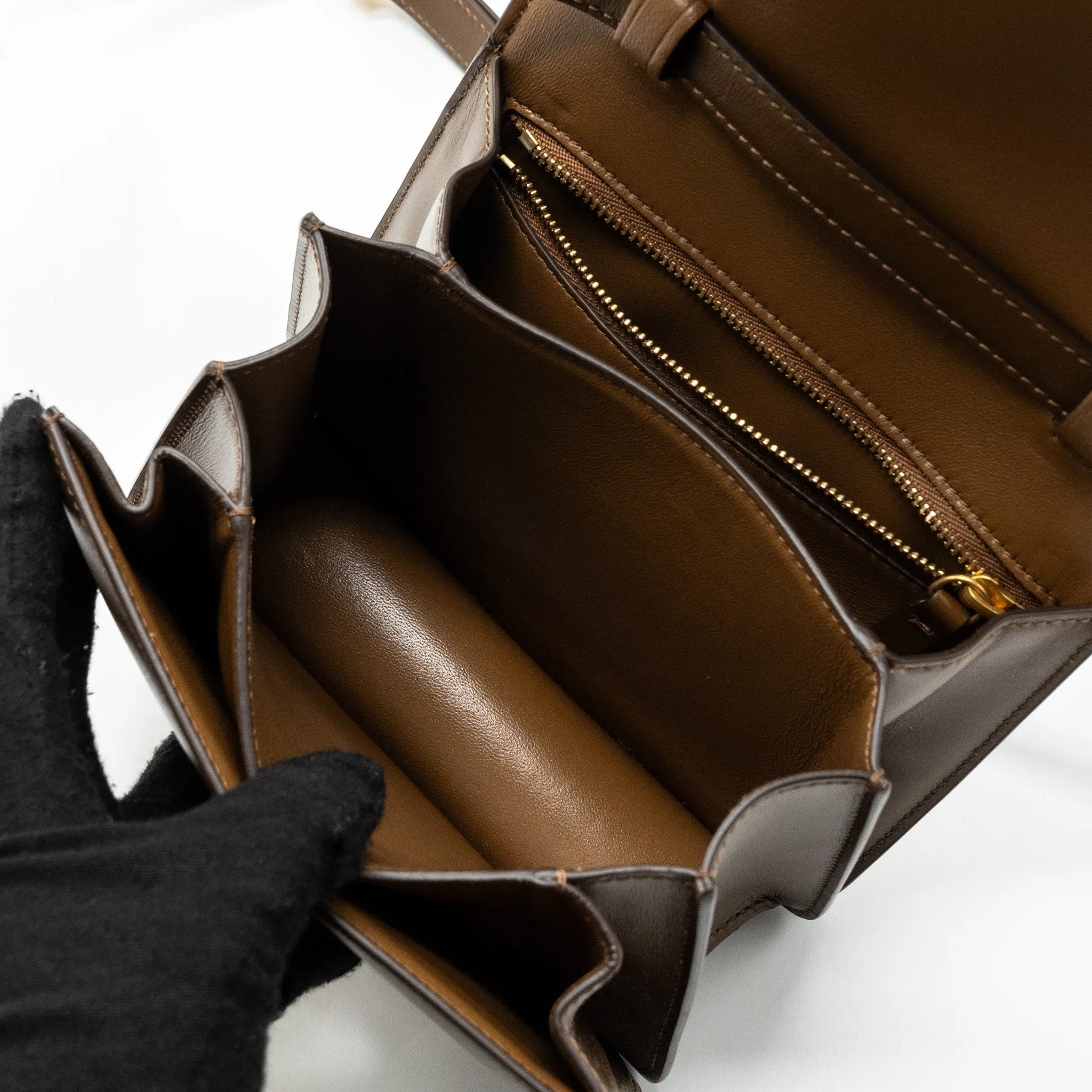 Celine Mini Classic Bag Box Calfskin Camel