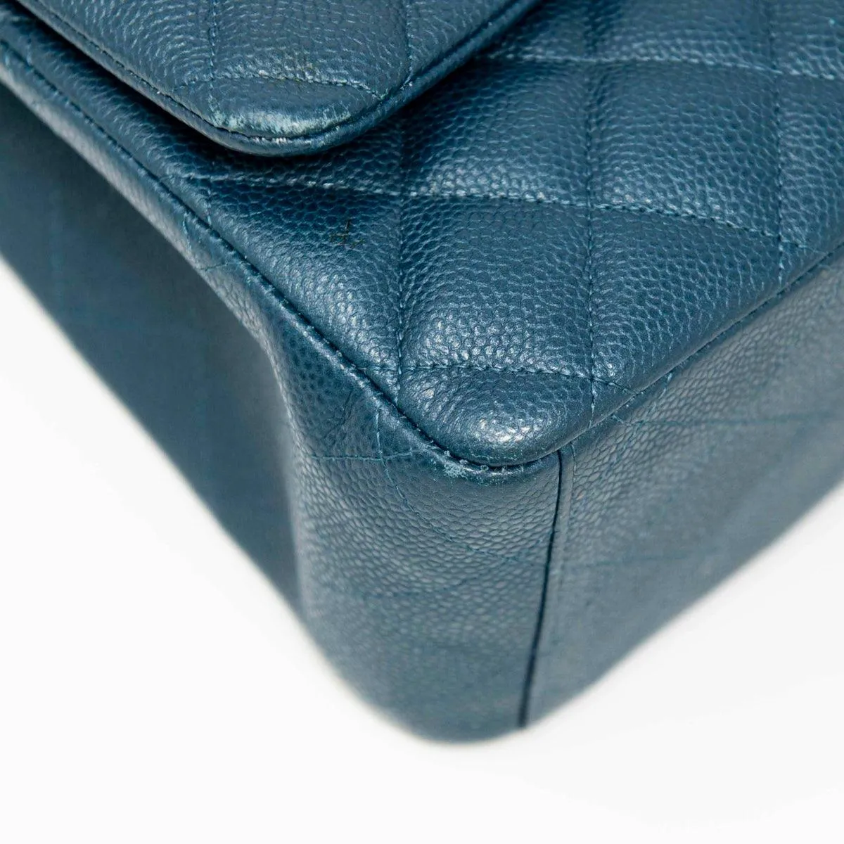 Chanel Blue Maxi Classic Flap