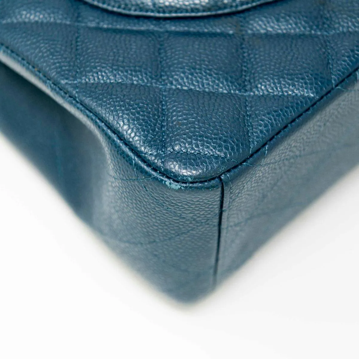 Chanel Blue Maxi Classic Flap