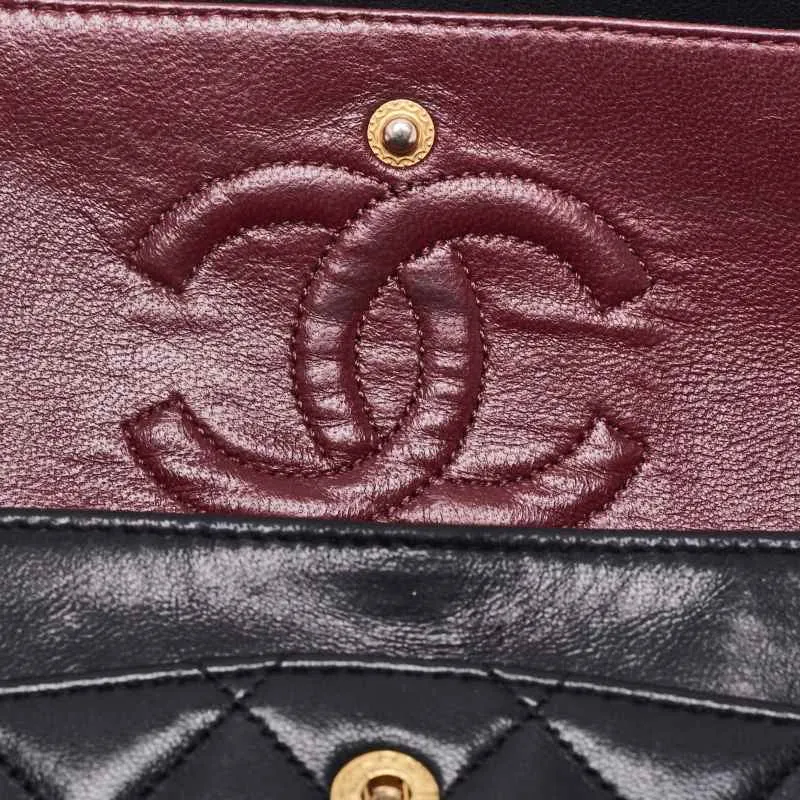 Chanel Vintage Classic Double Flap Shoulder Bag Small Black