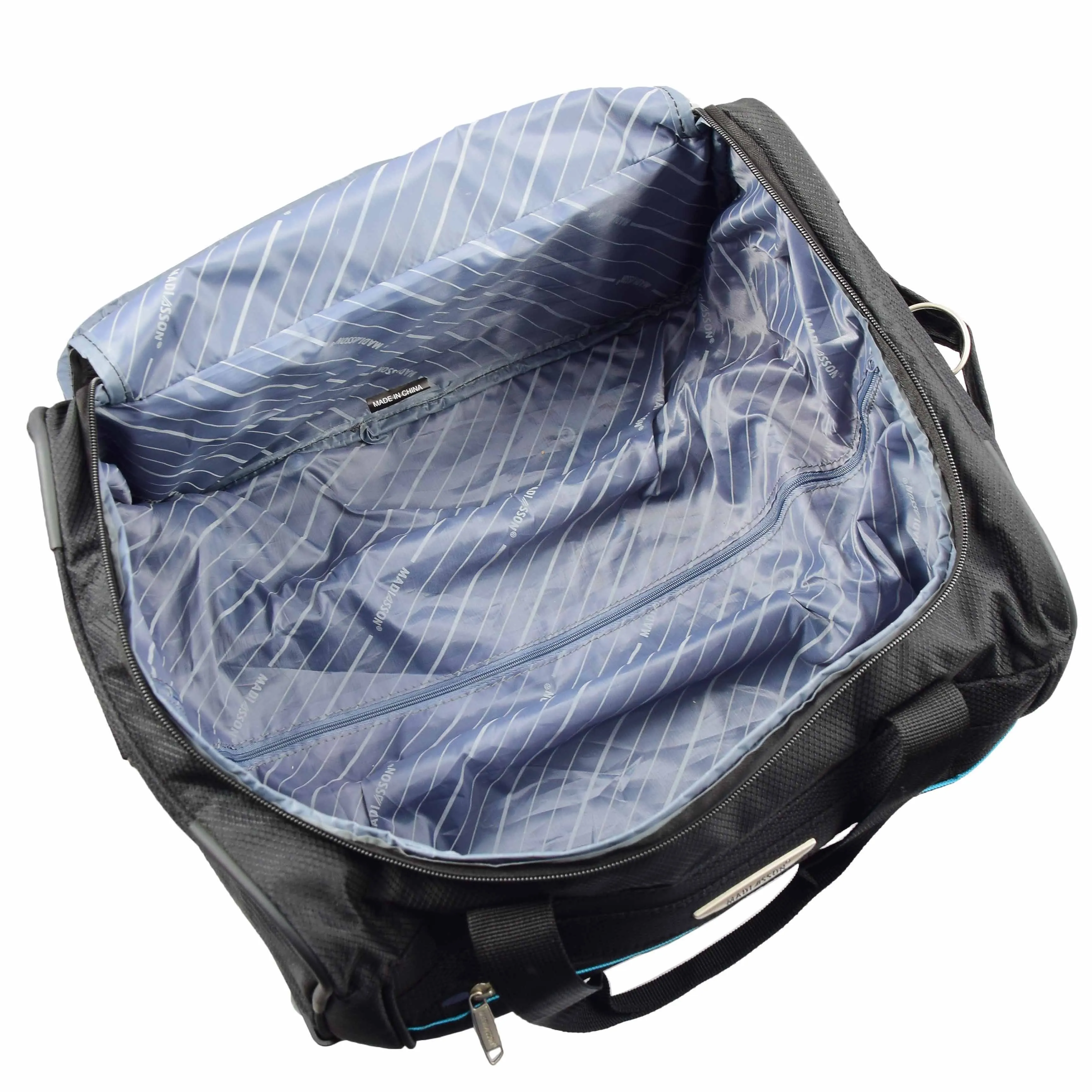 DR638 Weekend Travel Mid Size Bag Wheeled Holdall Duffle Black
