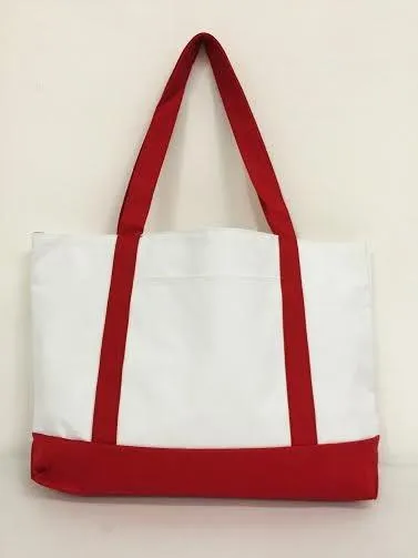 Grocery Shopping Tote Bag With Large Outside Pocket