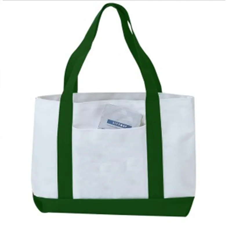 Grocery Shopping Tote Bag With Large Outside Pocket