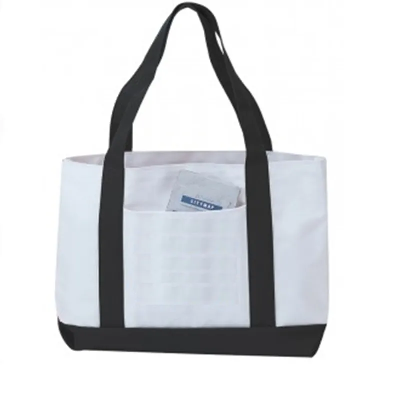 Grocery Shopping Tote Bag With Large Outside Pocket