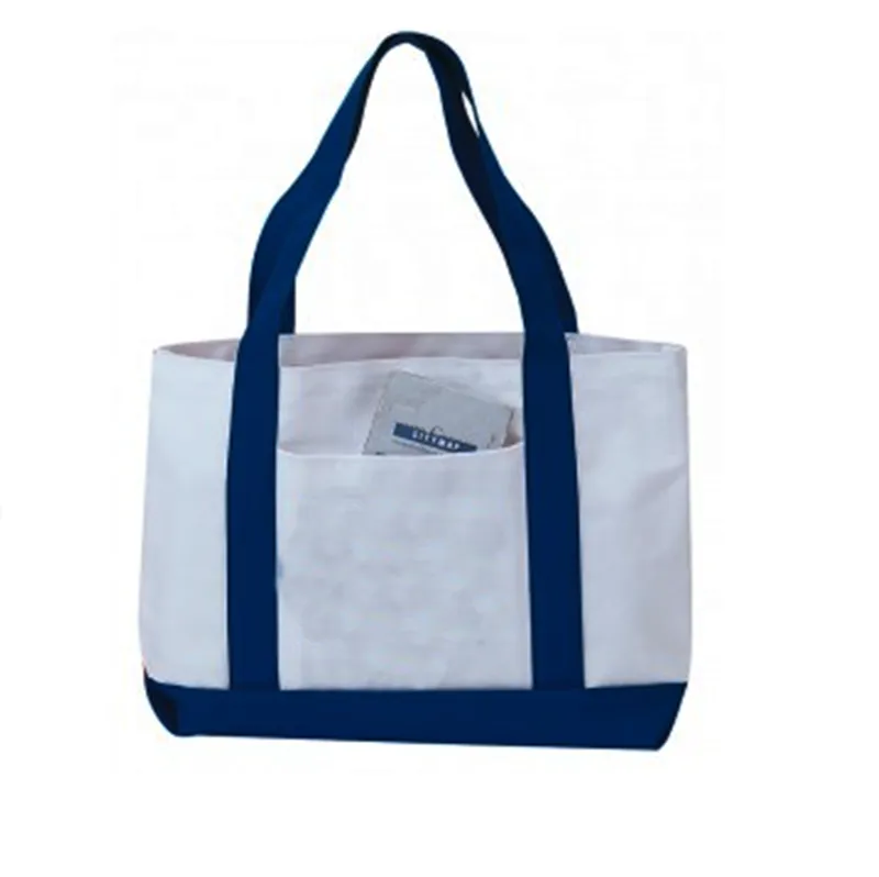 Grocery Shopping Tote Bag With Large Outside Pocket