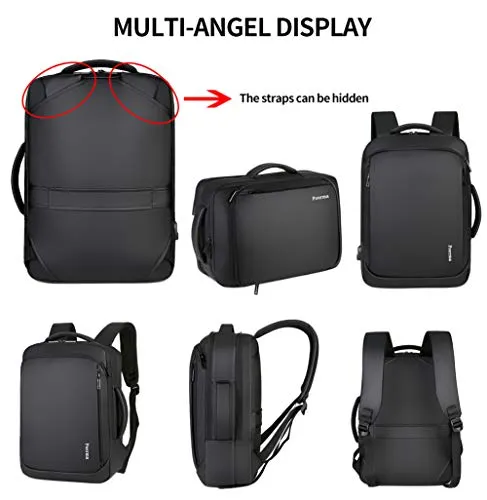 Laptop Backpack Casual Daypacks 15.6" Briefcase Convertible Water Resistant Business Travel Rucksack with USB Charging Port Large College School Bookbag Computer Laptop Bag Work Backpack for Teens Men