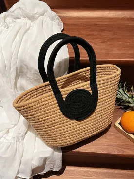 Large Capacity Woven Tote Bags Shopping