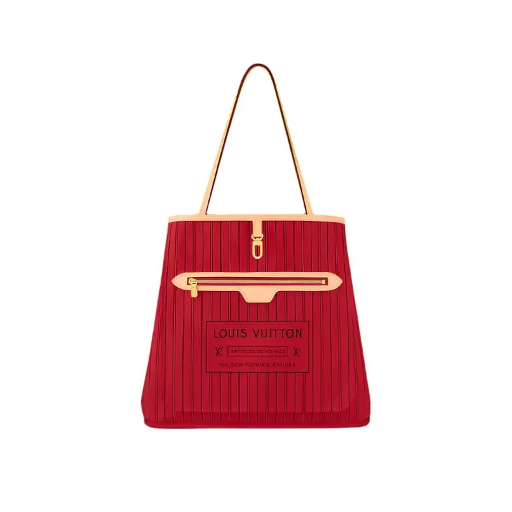 Louis Vuitton Neverfull Bandoulière Inside Out MM Monogram/Rouge Sari