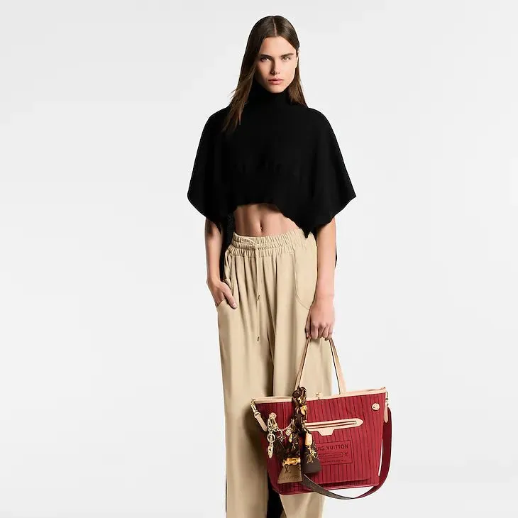 Louis Vuitton Neverfull Bandoulière Inside Out MM Monogram/Rouge Sari