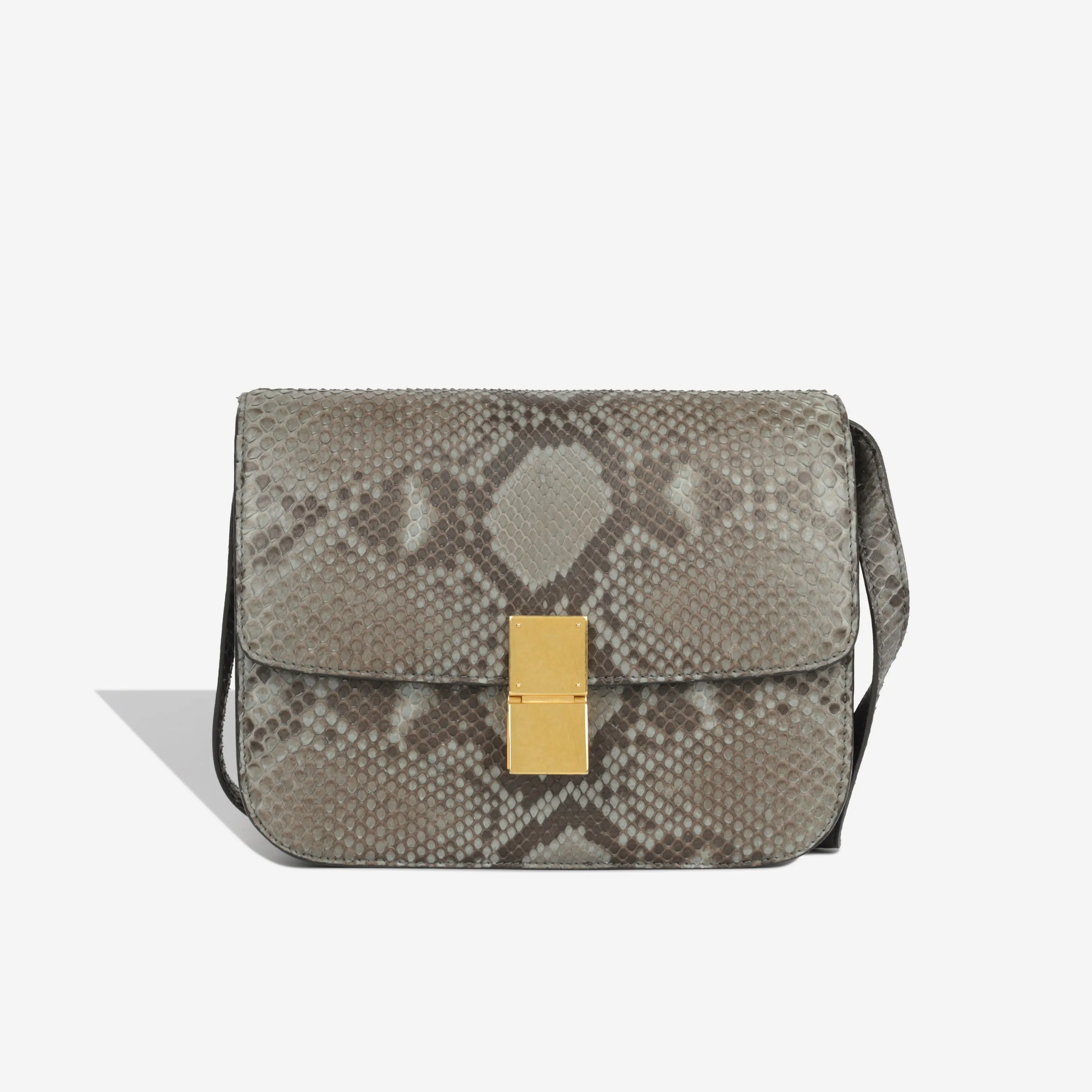 Medium Classic Box Bag - Python