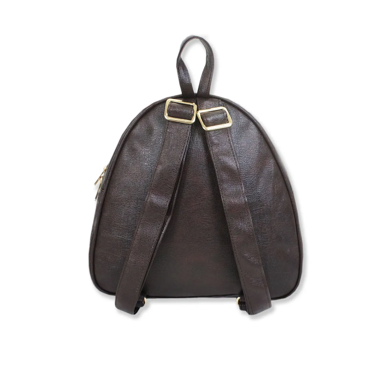 Navy Zig-zag Block-printed Backpack
