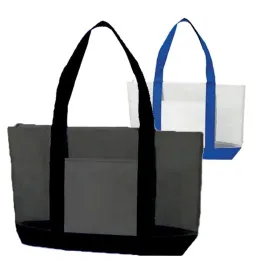 Nylon Mesh Large Tote Bag With Zipper