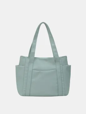 Nylon Oxford Large Tote Bag with Zipper for Women