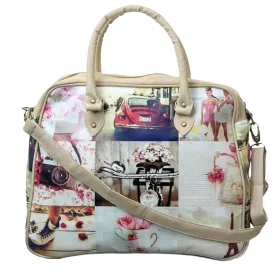 Pink Collage Travel Bag