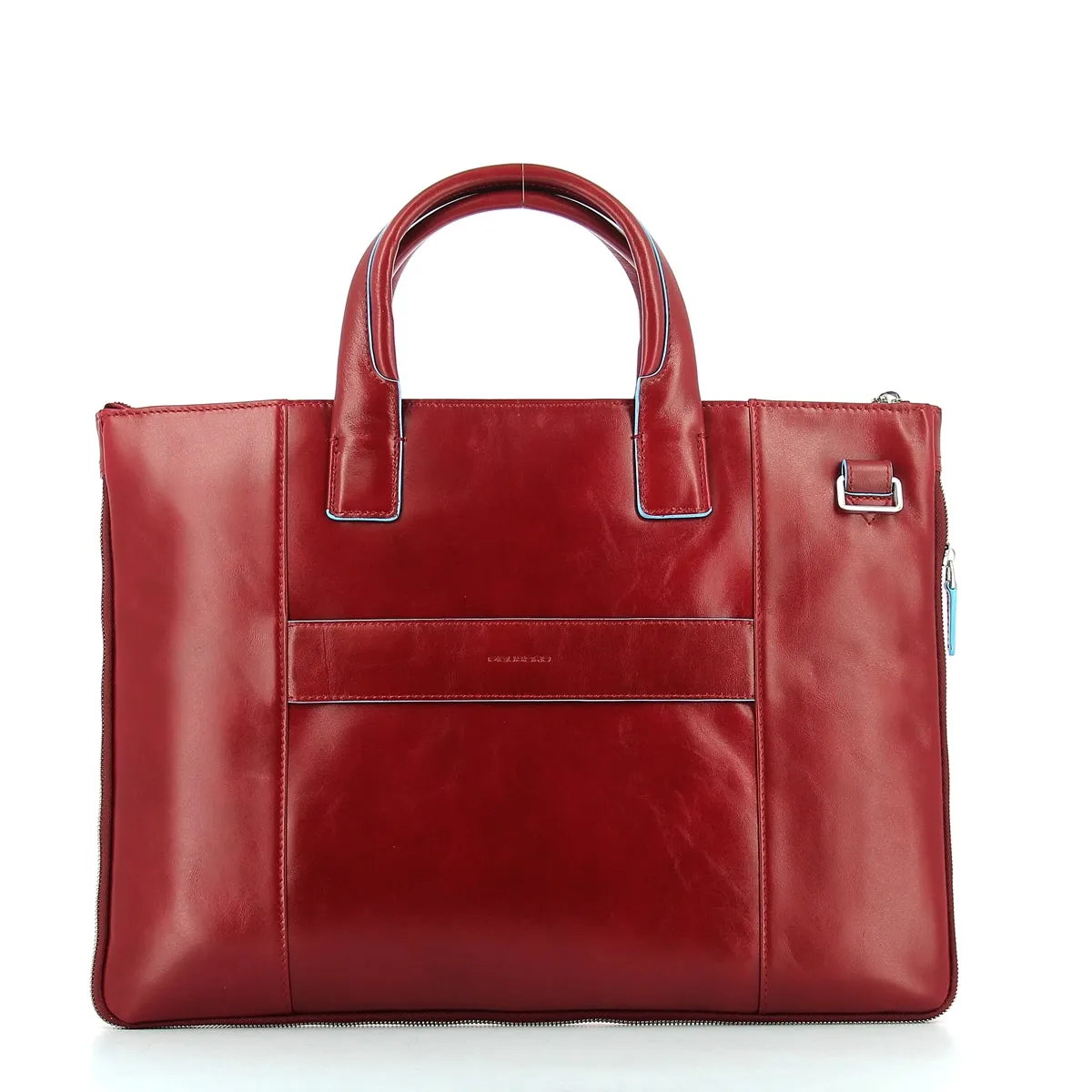 Piquadro - Exp. Slim Briefcase Blue Square 15.6 - CA4021B2 - ROSSO