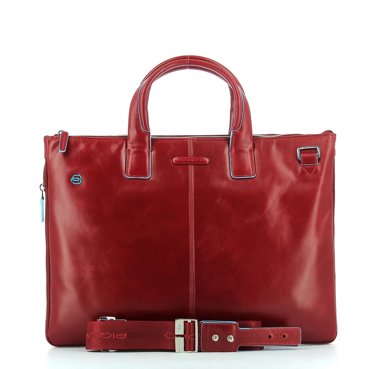 Piquadro - Exp. Slim Briefcase Blue Square 15.6 - CA4021B2 - ROSSO